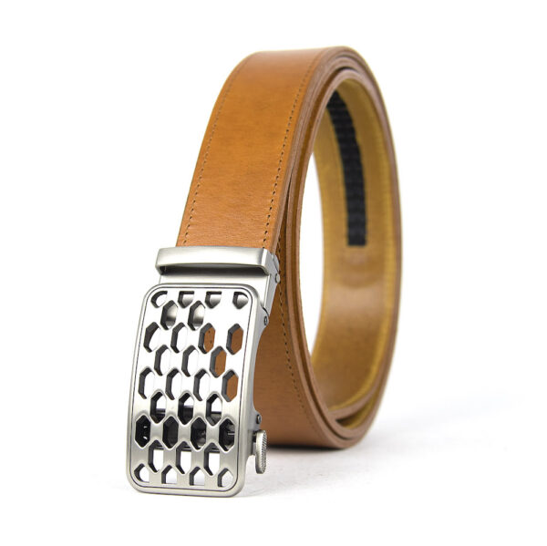 Opasok z pravej kože s automatickou prackou NICKEL CHAIN - Image 5