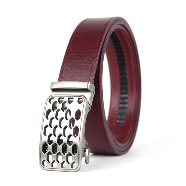 Opasok z pravej kože s automatickou prackou NICKEL CHAIN - Image 3