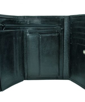 Elegantná peňaženka z pravej kože č.8559 v čiernej farbe. Len u nás Vám ponúkame krásne a dizajnovo moderné dámske a pánske kožené peňaženky (1)