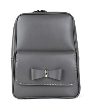 Exkluzívny kožený ruksak z pravej hovädzej kože č.8666 v šedej farbe