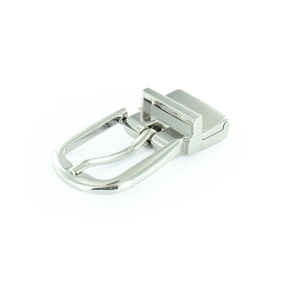 Kovová obojstranná pracka NOBLEHIDE SILVER, 25mm, Silver – Obrázok 2