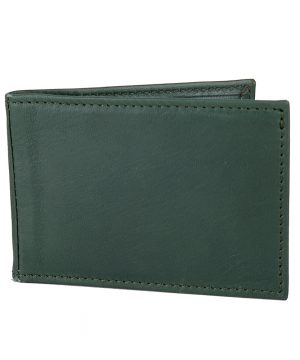 Kožené puzdro na platobné karty v tmavo zelenej farbe