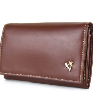 Dámska luxusná kožená peňaženka v hnedej farbe