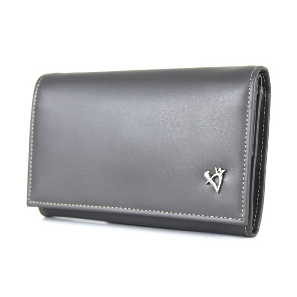 Dámska luxusná kožená peňaženka v šedej farbe