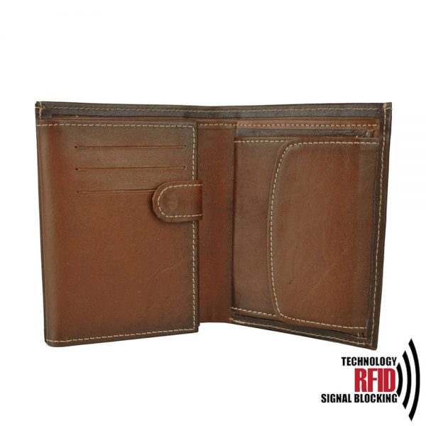 Ochranná kožená peňaženka v Cigaro farbe č.8560