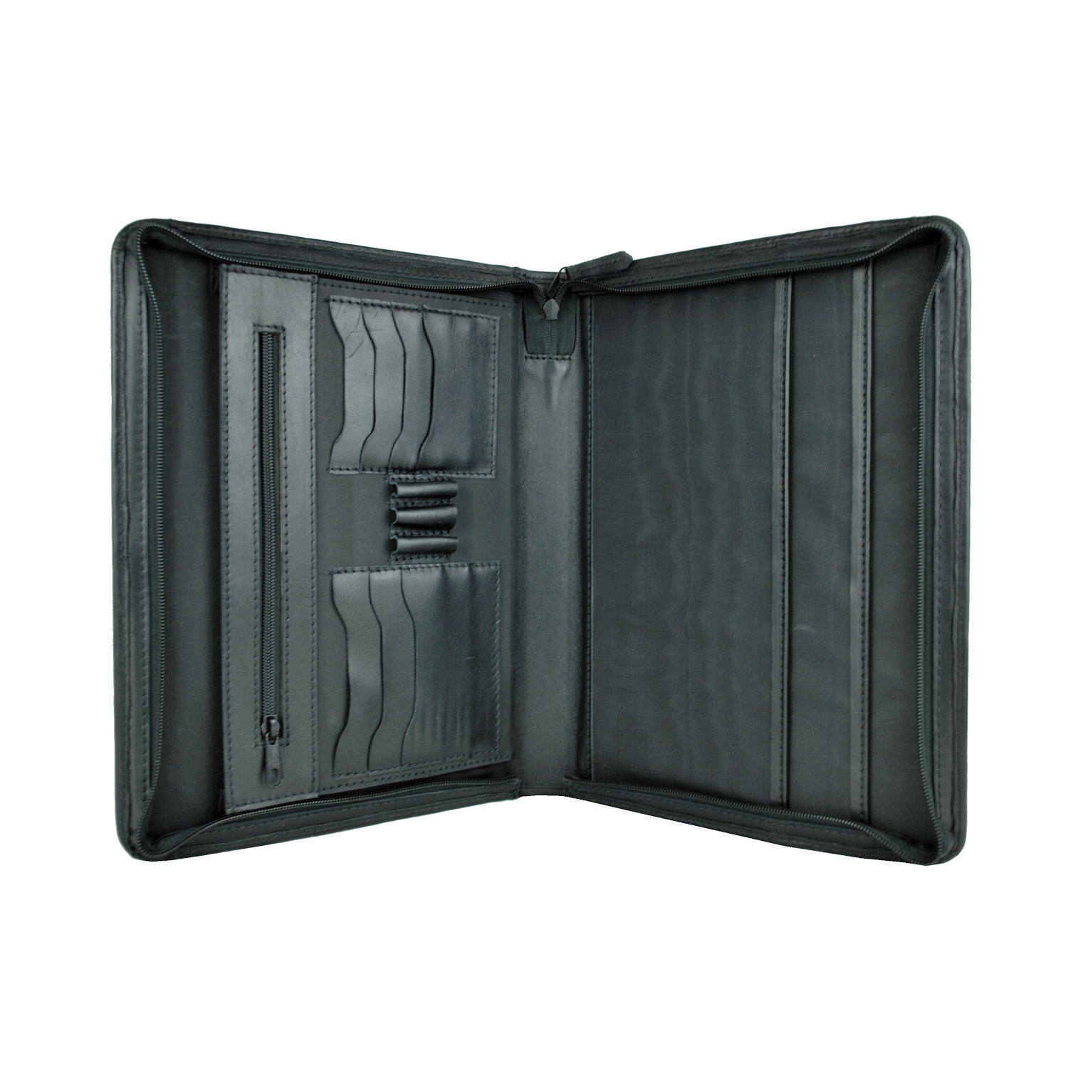 Elegantná kožená spisovka č.7988 v čiernej farbe – Obrázok 2