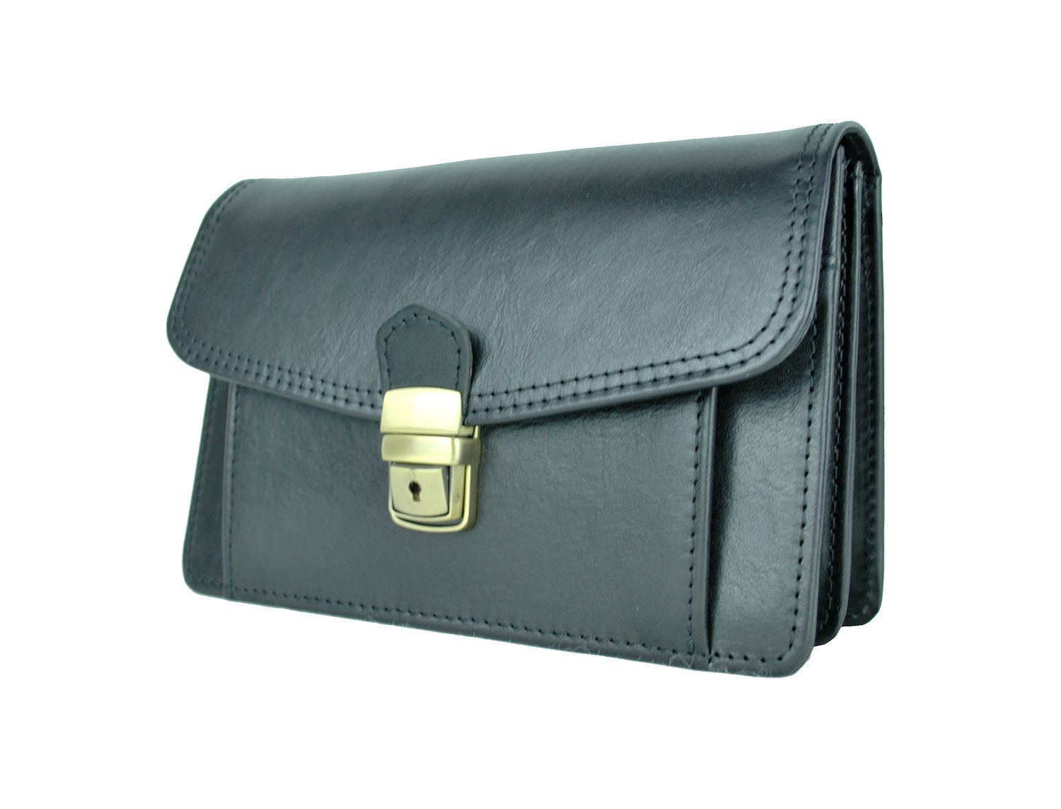 Luxusná kožená etua č.7883, viacúčelové púzdro v čiernej farbe – Obrázok 2