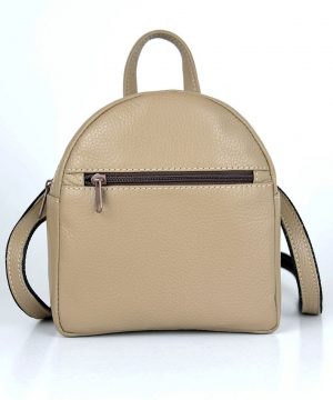 Mini kožený ruksak z pravej kože č.8748 v hnedej farbe