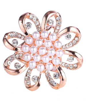 Alternative view of Nádherná brošňa na šatku a šál s imitáciou periel