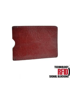 Ochranné kožené púzdro na debetné a kreditné karty, bordová farba (2)