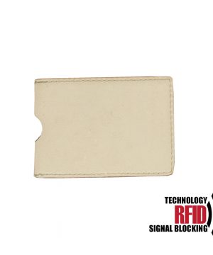 Ochranné kožené púzdro na debetné a kreditné karty, krémová farba (1)