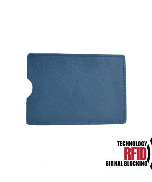 Ochranné kožené púzdro na debetné a kreditné karty, modrá farba (2)