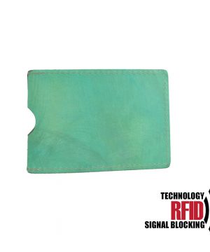 Ochranné kožené púzdro na debetné a kreditné karty, tyrkysová farba (2)