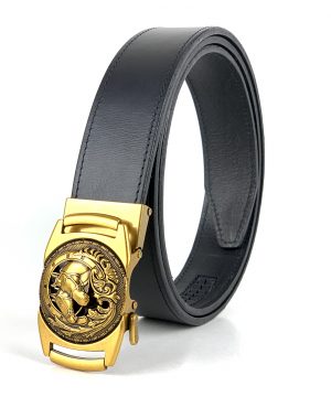 Moderný kožený opasok s automatickým zapínaním GOLD HORSES