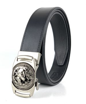 Opasok z pravej kože s automatickou prackou SILVER HORSES