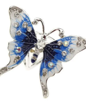 Alternative view of Ozdoba pre šatku či šál v podobe modrého motýľa