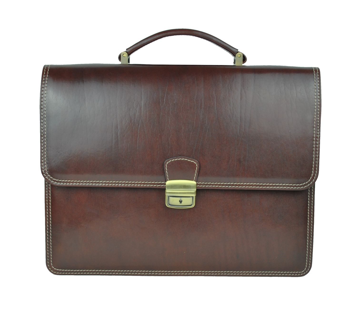 Perfektná kožená aktovka č.8040 v hnedej farbe