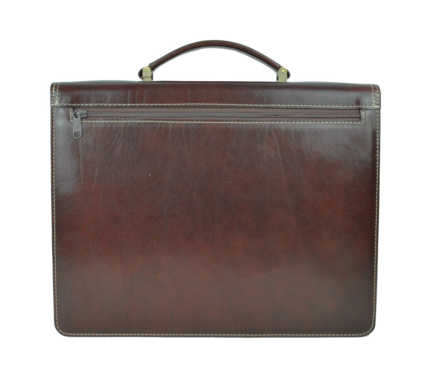 Perfektná kožená aktovka č.8040 v hnedej farbe – Obrázok 4