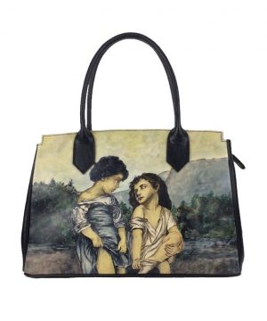 Ručne maľovaná kabelka 8576 inšpirovaná motívom William-Adolphe Bouguereau