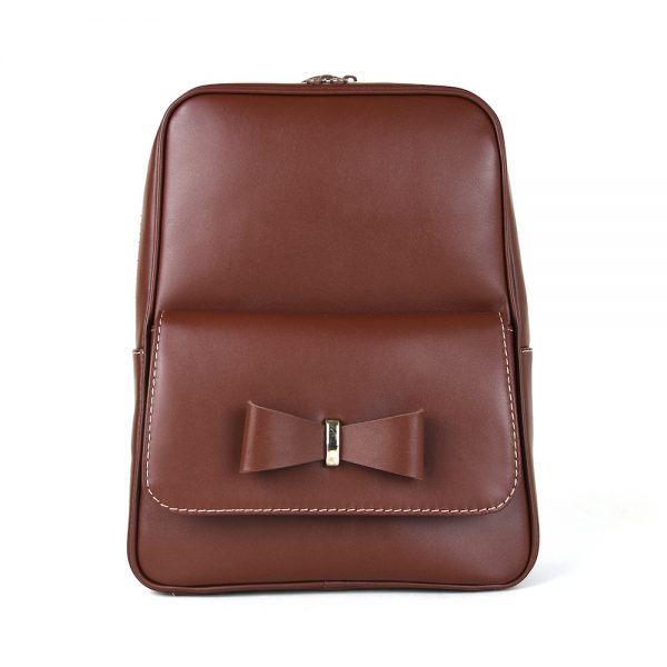 Exkluzívny kožený ruksak z pravej hovädzej kože č.8666 v hnedej farbe
