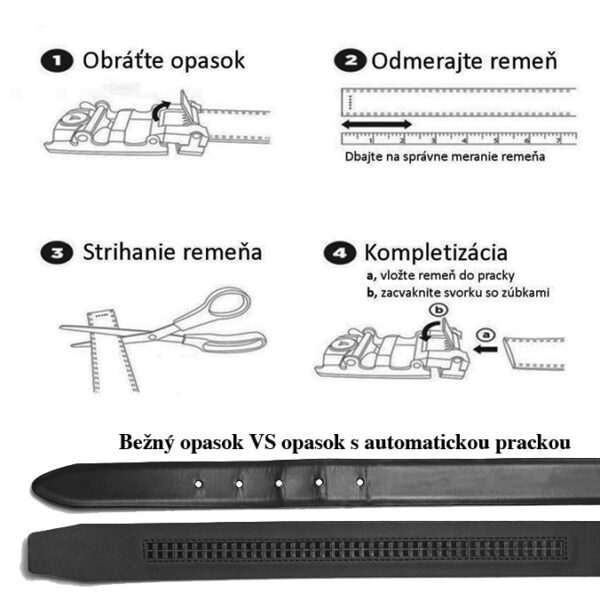 Opasok z pravej kože s automatickou prackou BLACK RAILS - Image 7